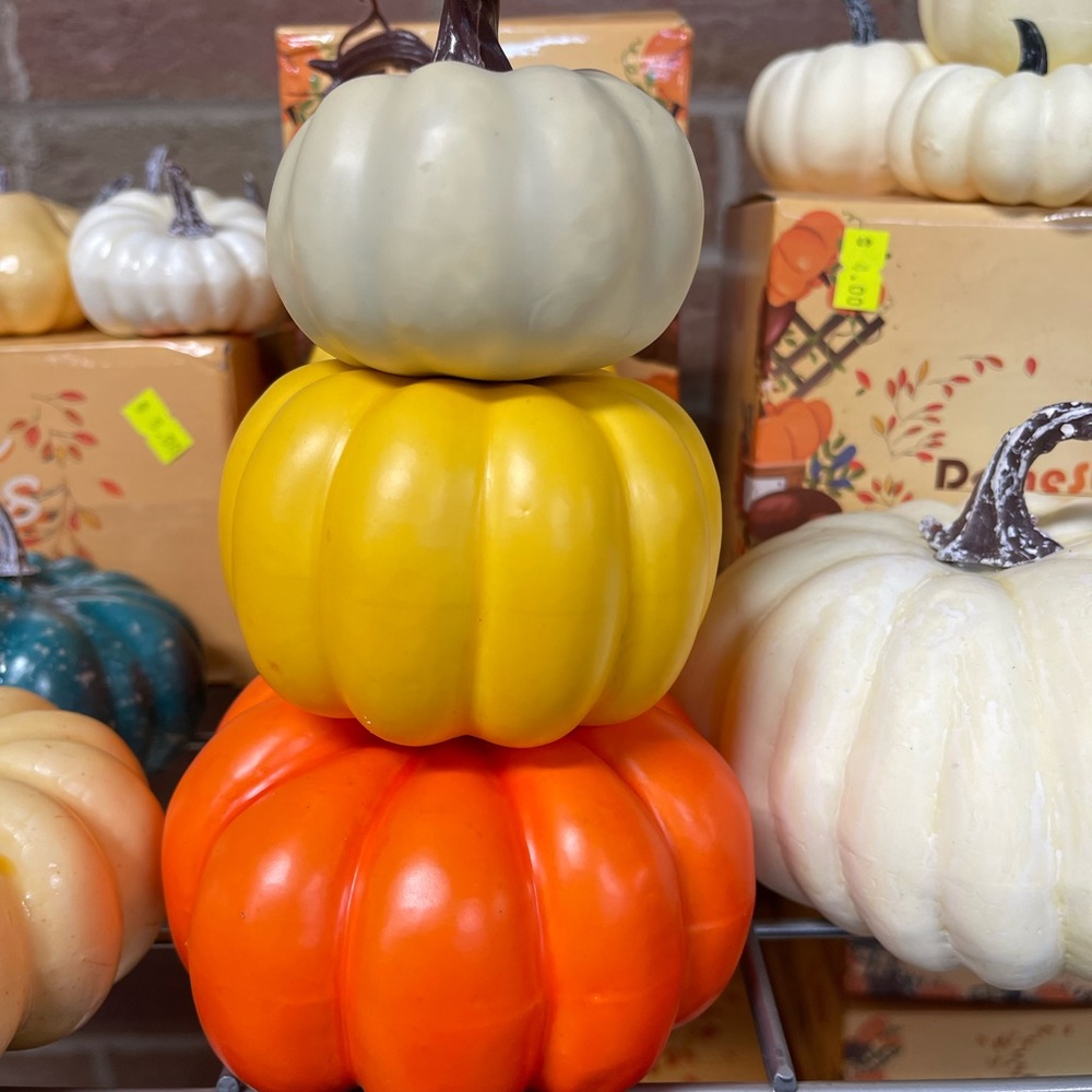 Pumpkin Stack Table Center Piece